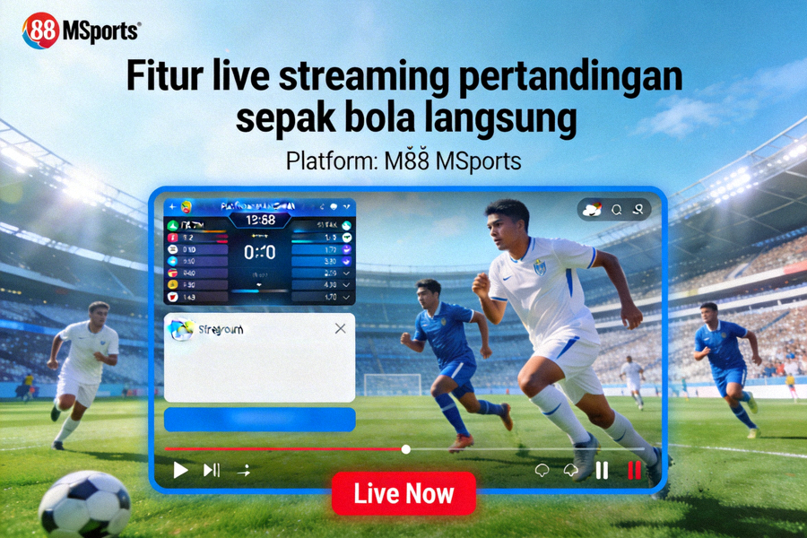 Fitur live streaming pertandingan sepak bola langsung dalam platform M88 MSports