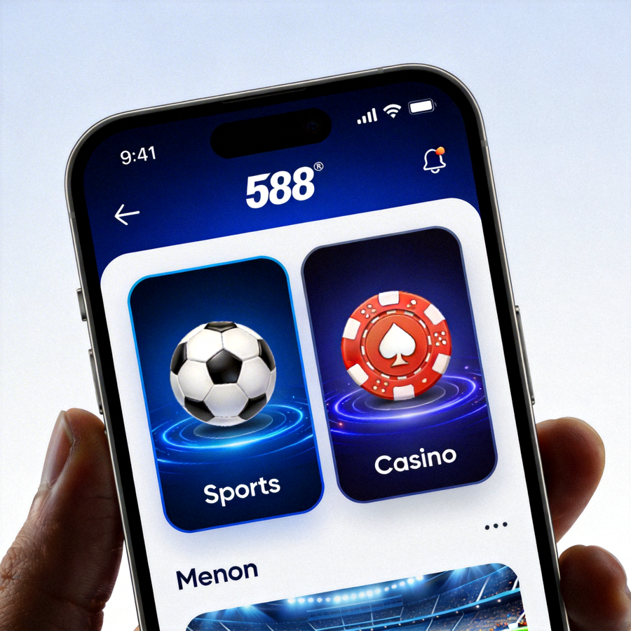 Screenshot halaman utama M88 mobile dengan menu sports dan casino yang jelas